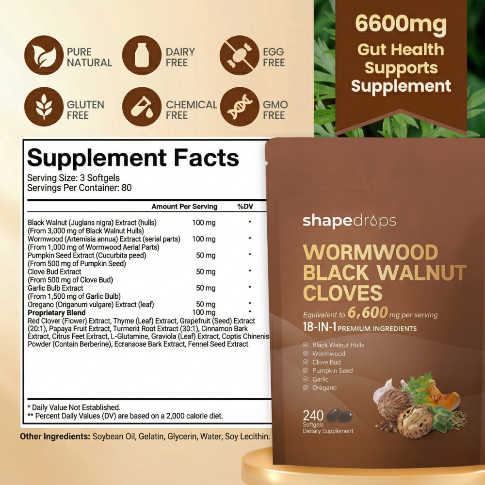 ShapeDrops™ Black Walnut Wormwood Capsules