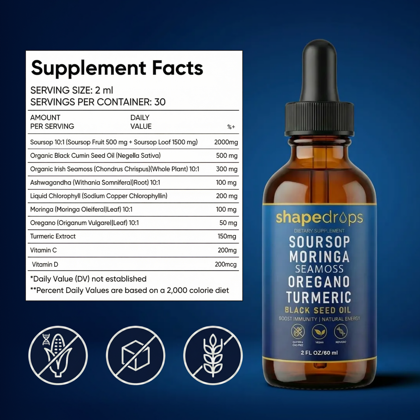 ShapeDrops™ Soursop Immunity & Vitality Drops